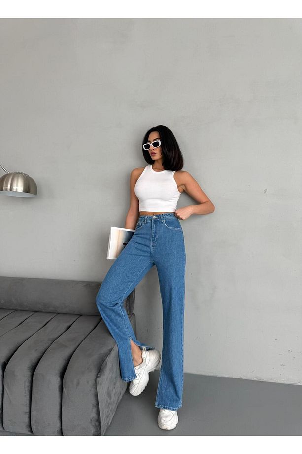 YIRTMAÇ DETAYLI BORU PAÇA LYCRA JEAN - 3