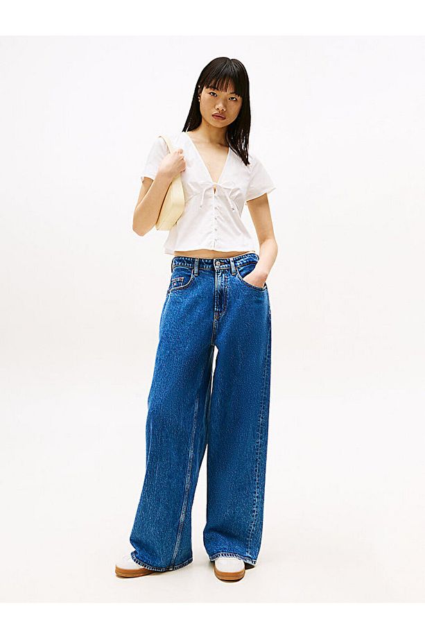 Tie Front Slim Poplin Blouse - 4