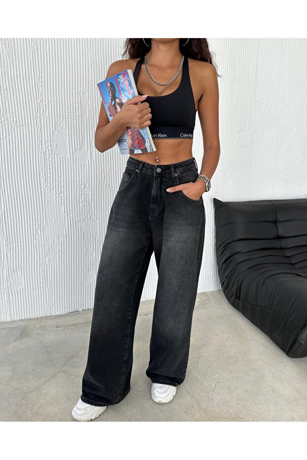 EXTRA BAGGY  FÜME DENIM PANTOLON - 7