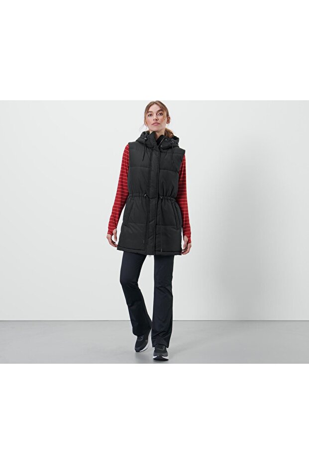 Kapüşonlu Kapitone Yelek - 1