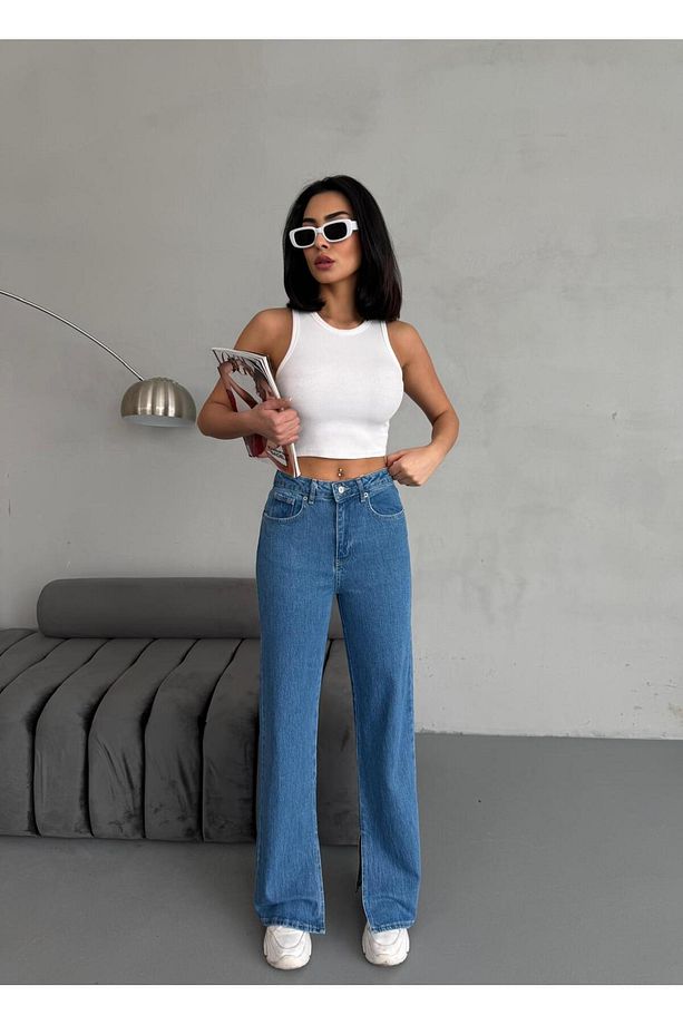YIRTMAÇ DETAYLI BORU PAÇA LYCRA JEAN - 4