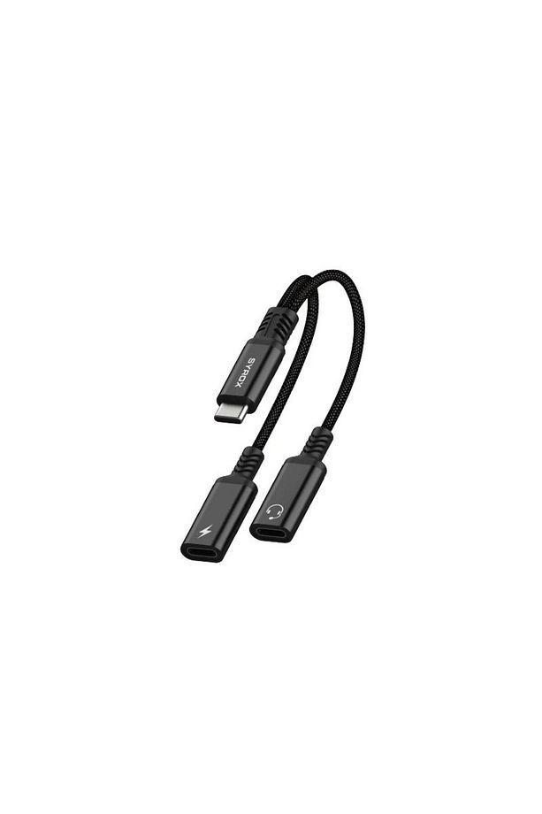 DT40T-TT 3.0A Type-C / Type-C / Type-C Dönüştürücü Kulaklık Şarj Dönüştürücü Hasır Kablolu - 1