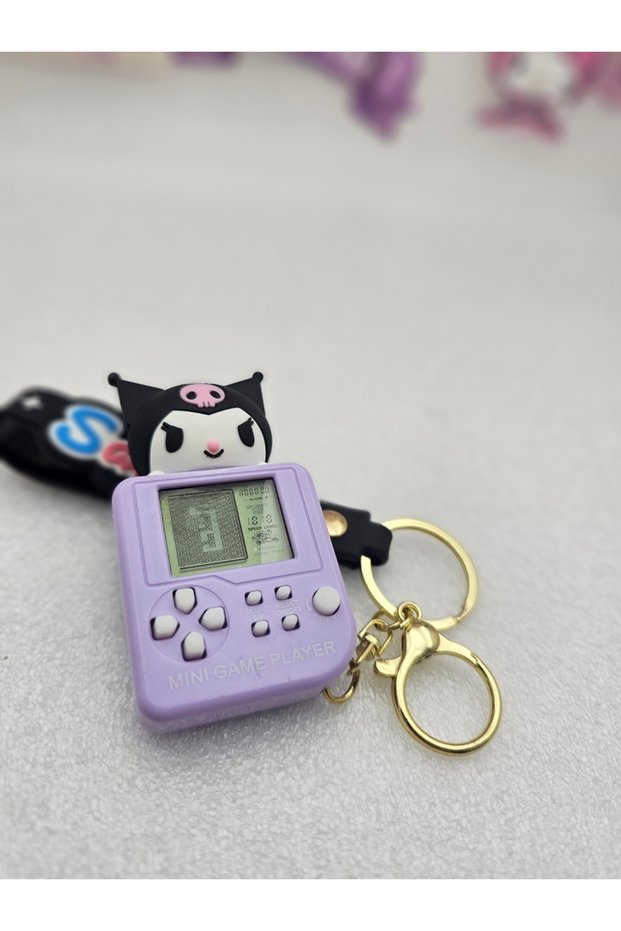 Cute Tetris Game Keychain Toy with Sanrio Figure Tetris Games