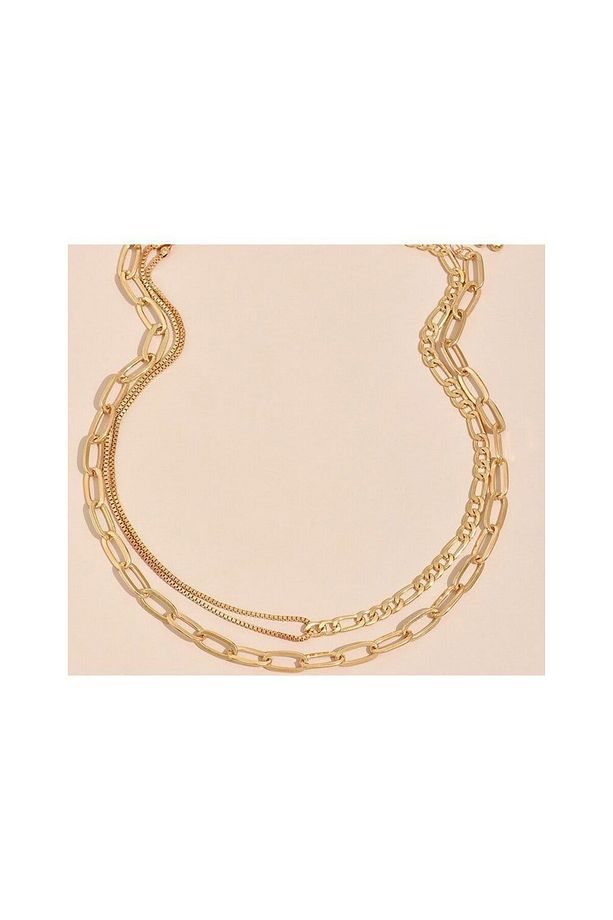 Gold Kuşgözü Şavin Asansör Ezme Zincir Kolye - 3