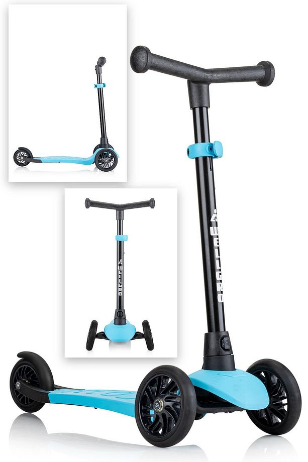 Turbo 3 Tekerli Yükseklik Ayarlı Scooter, Mavi - 1