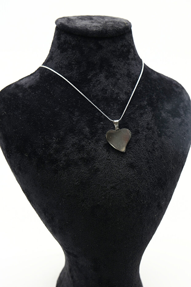 Steel Plate Heart Necklace