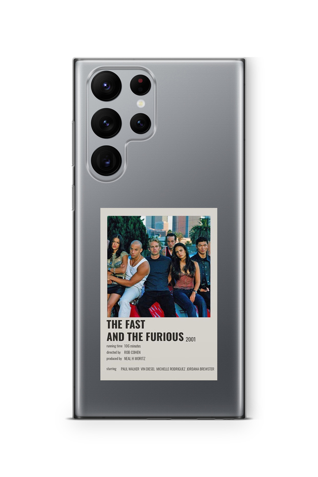 Samsung Galaxy S23 Ultra Compatible Fast and Furious Palaroid Poster Design Printed Transparent Case