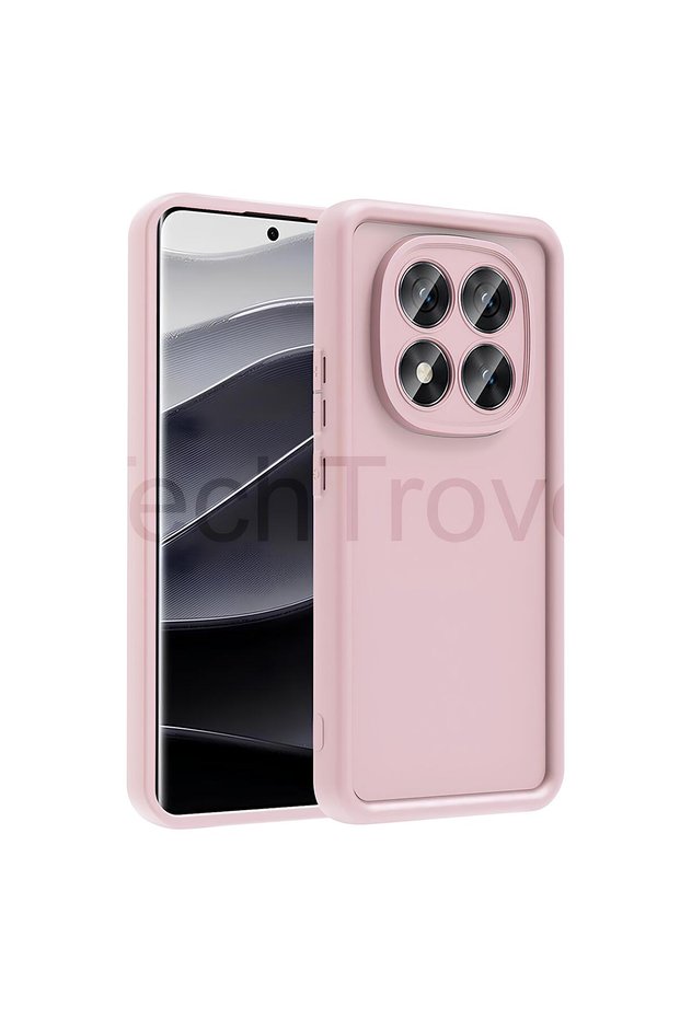 Xiaomi Poco X7 Case Camera Protected Edge Protruding Soft Colorful Silicone Cover - Pink
