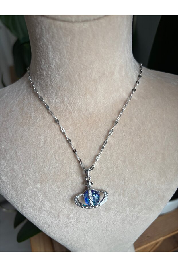 Satürn Çelik Kolye - 4