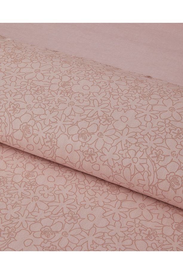 Mosaic Blossom Kolay Ütülenir Tek Kişilik Nevresim Takımı 160x220 cm Pembe - 4