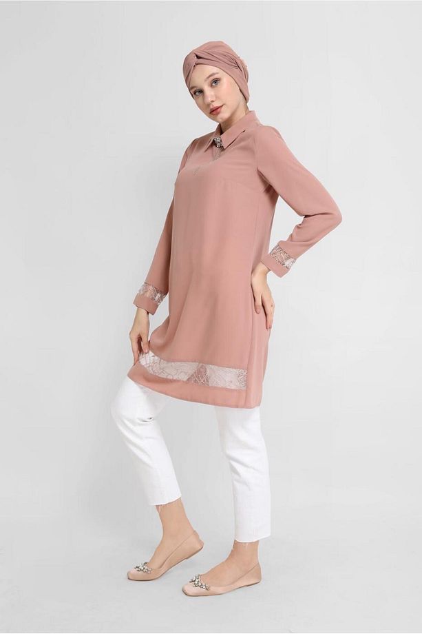 GÜPÜR DETAYLI TUNİK 41779 - 3