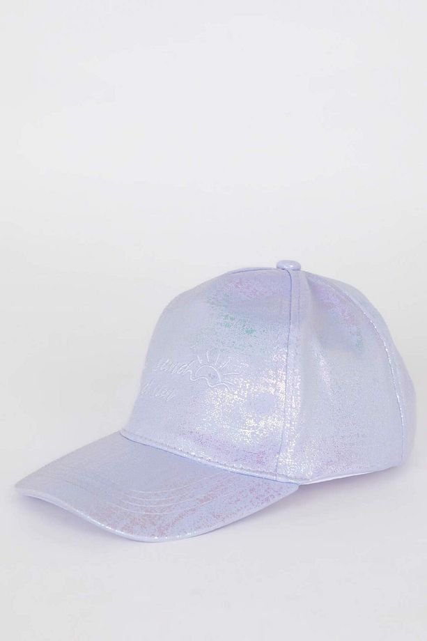 Kız Çocuk Nakışlı Simli Kumaş Cap Şapka C0584a825sm - 1