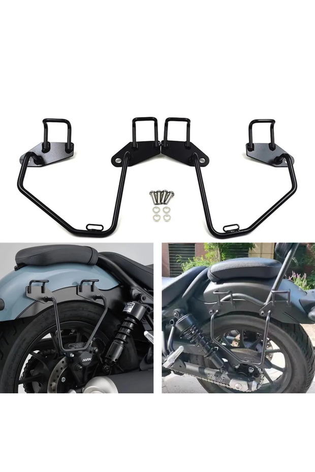 حامل دعم حقيبة السرج الجانبية لحقيبة التخزين وإطار صندوق السيارة لـ Honda Rebel CM CMX...