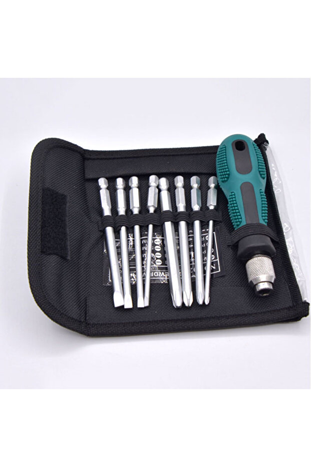 Blue Screwdriver Set With Magnetic Household Multifunctional Cross Straight Screwdriver Manual Screw
