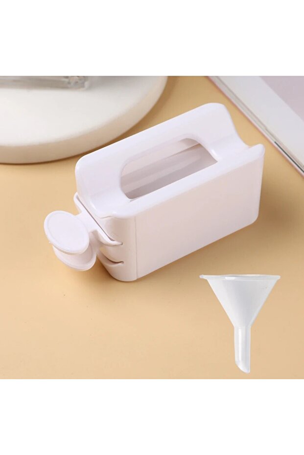 G-047-White Double Layer Nail Glitter Powder Recycle Box Nail Tool Dust Collector Sequin Rhinestone