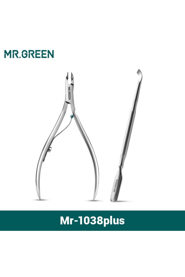 MR.GREEN Mr-1038plus MR.GREEN Nail Cuticle Nipper Manicure Scissors Stainless Steel Tweezer Clipper