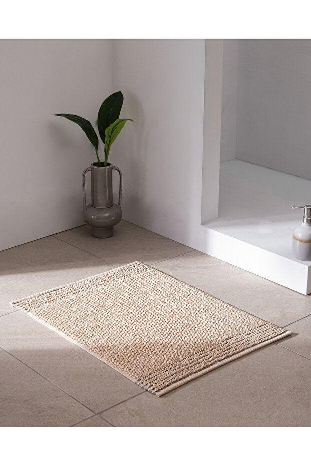 Chevere %100 Pamuk Ayak Havlusu - Bej - 1