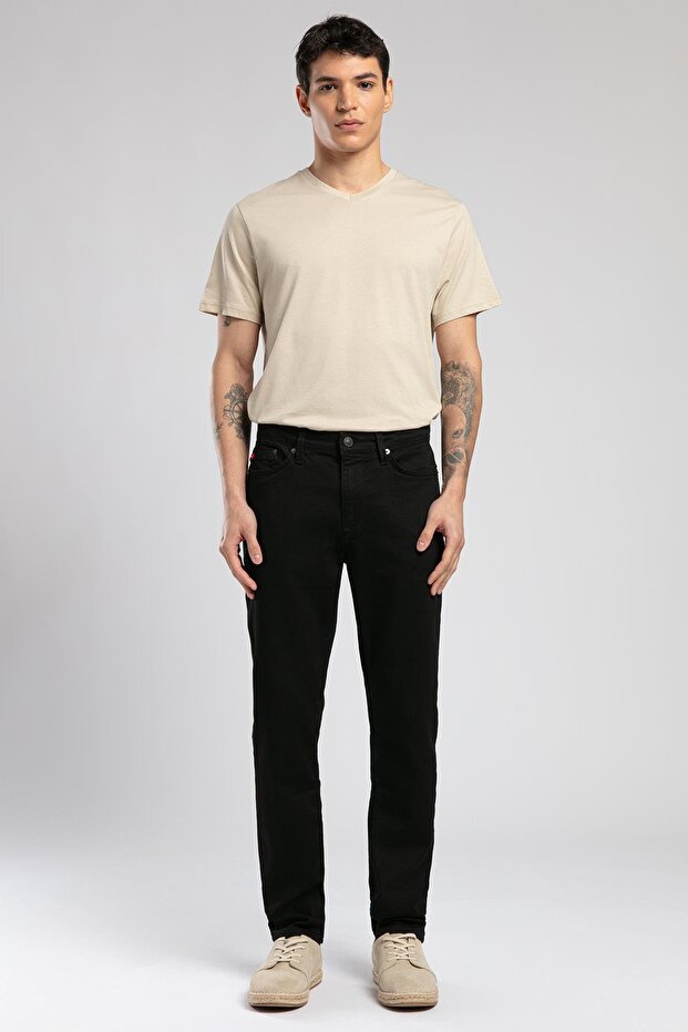 Jack Men's Slim Fit Judas Venom Black Jean Trousers