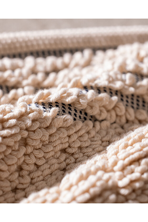 Chevere %100 Pamuk Ayak Havlusu - Bej - 5