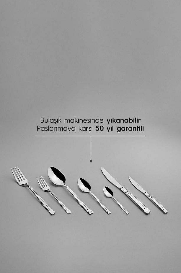 Fiesta Sade 12 Kişilik 89 Parça Deri Kutulu Çatal Kaşık Bıçak Takımı - 6