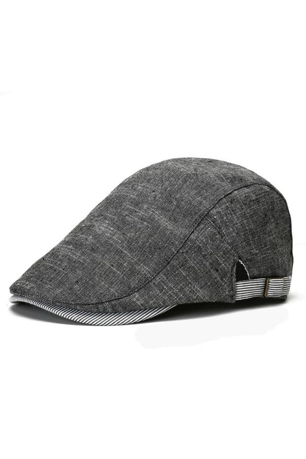Italian Style Men's Cap Hat with Buckle Adjustable Anti-Sweat Plain Men's Anthracite