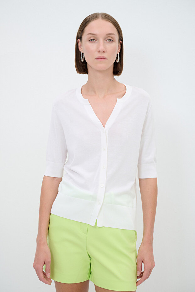 V Yaka Triko Hırka - 1