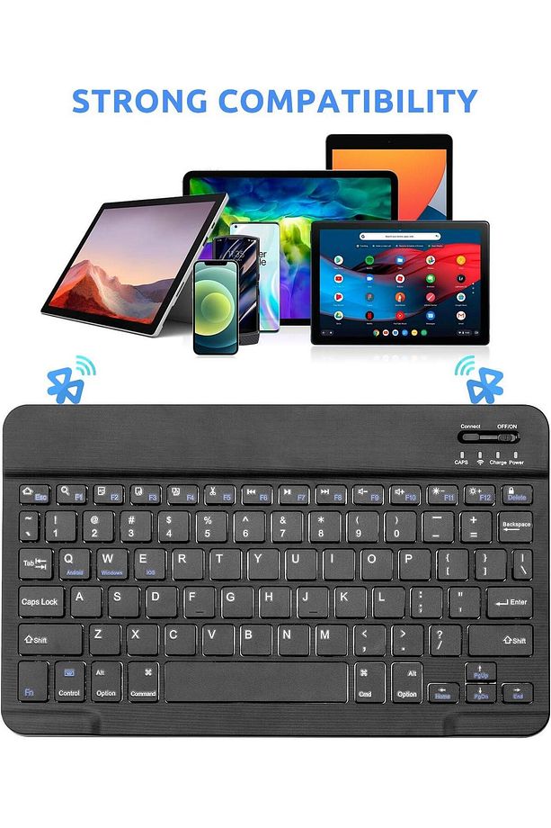 Bl30 Bluetooth 10 Inç Ios Windows Android Uyumlu Kablosuz Klavye - Türkçe - Şarjlı - Sessiz - 2
