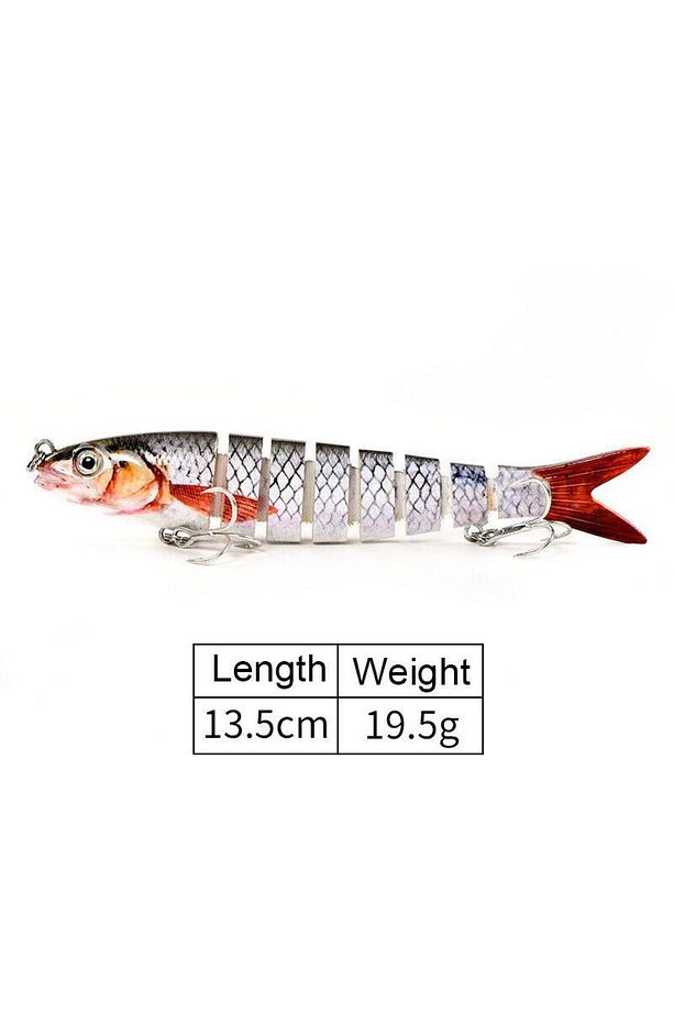8 Eklemli 3d Oynak Rapala 13.5gr Sahte Balık Yem Wobblers Swimbait Tuzlu Ve Tatlı Su - 4