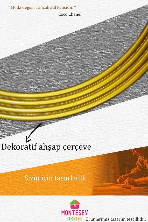 Zümrüt Ahşap Gold Dekoratif Ayna Yuvarlak Ayna Işlemeli Duvar Aynası Tekli - 56 Cm - 7
