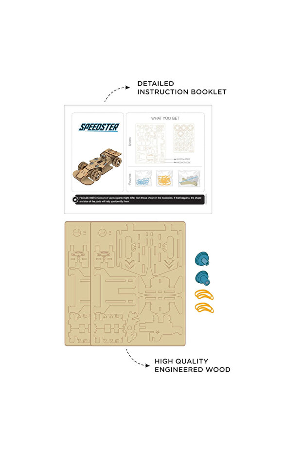 لعبة تعليمية يدوية الصنع من ستيم ويلز سبيدستر، متعددة الألوان - 2