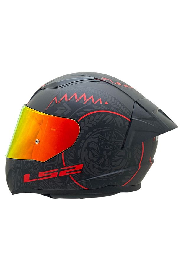 RAPID 2 TAKAROA MAT SİYAH-KIRMIZI KASK FULL SET - 2