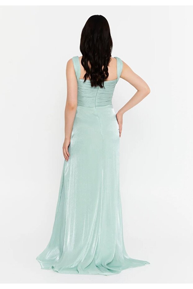 6053ŞİF ŞİFON ELBİSE - 5