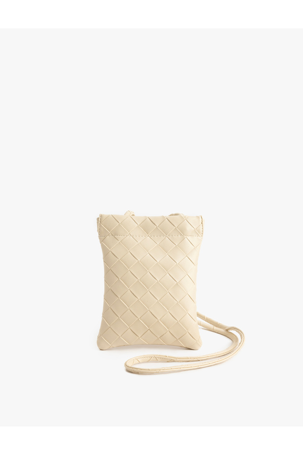 Faux Leather Textured Strap Phone Bag