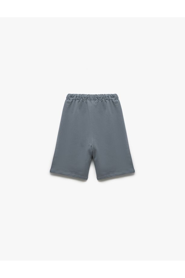 Pamuklu Beli Bağcıklı Basic Şort - 2