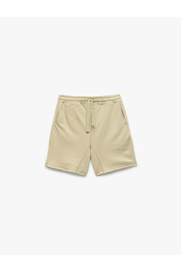 Regular Fit Cepli Mini Beli Bağcıklı Şort - 3