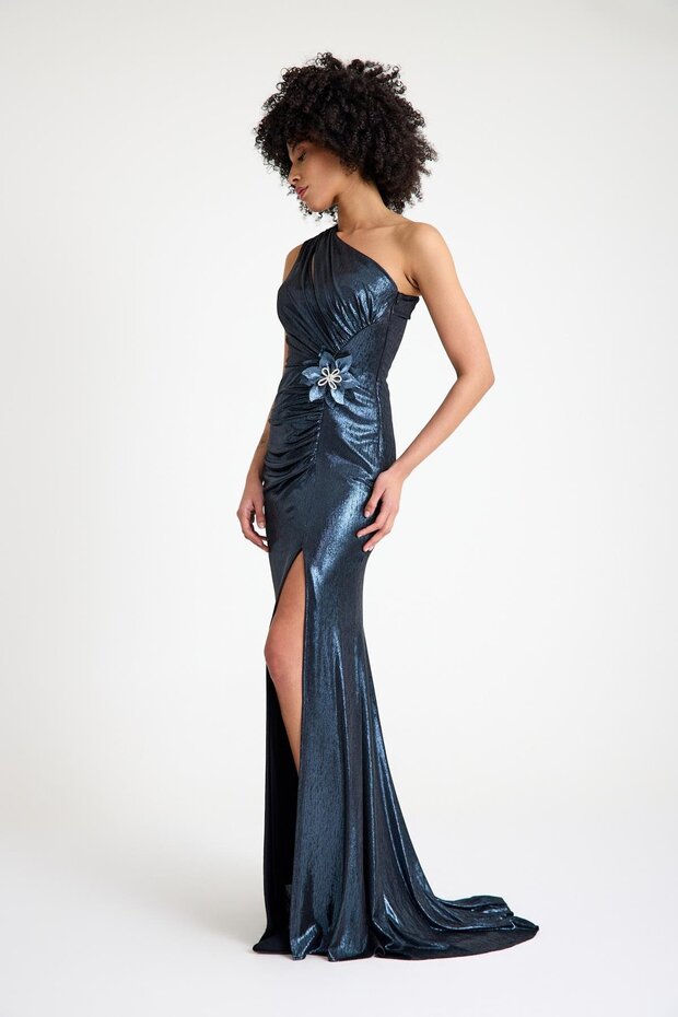 6005SIM ÖRME SIVAMA LAME ELBİSE - 3