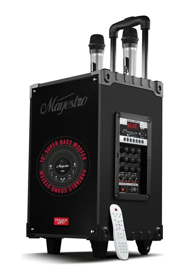 Çift Mikrofonlu Şarjlı Bluetooth Hoparlör Karaoke Sistemi - 1
