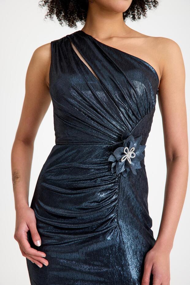 6005SIM ÖRME SIVAMA LAME ELBİSE - 4