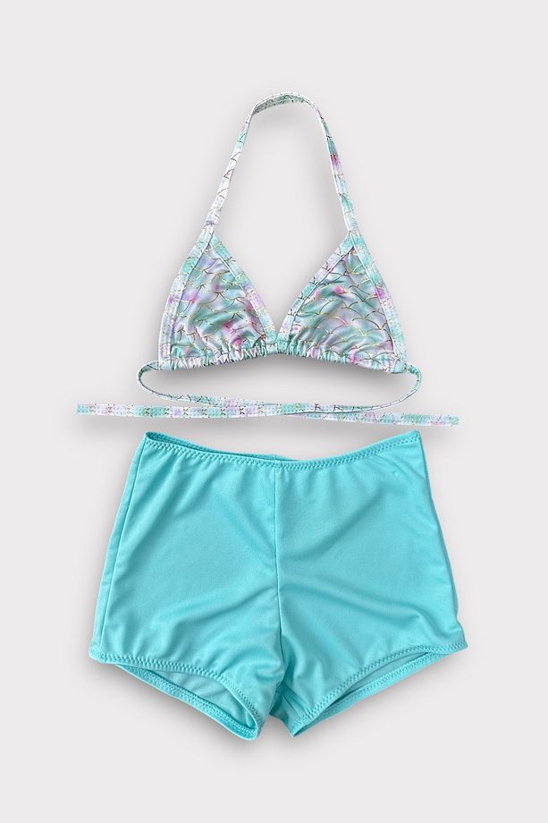 Kız Çocuk Şortlu Bikini Takımı - 1