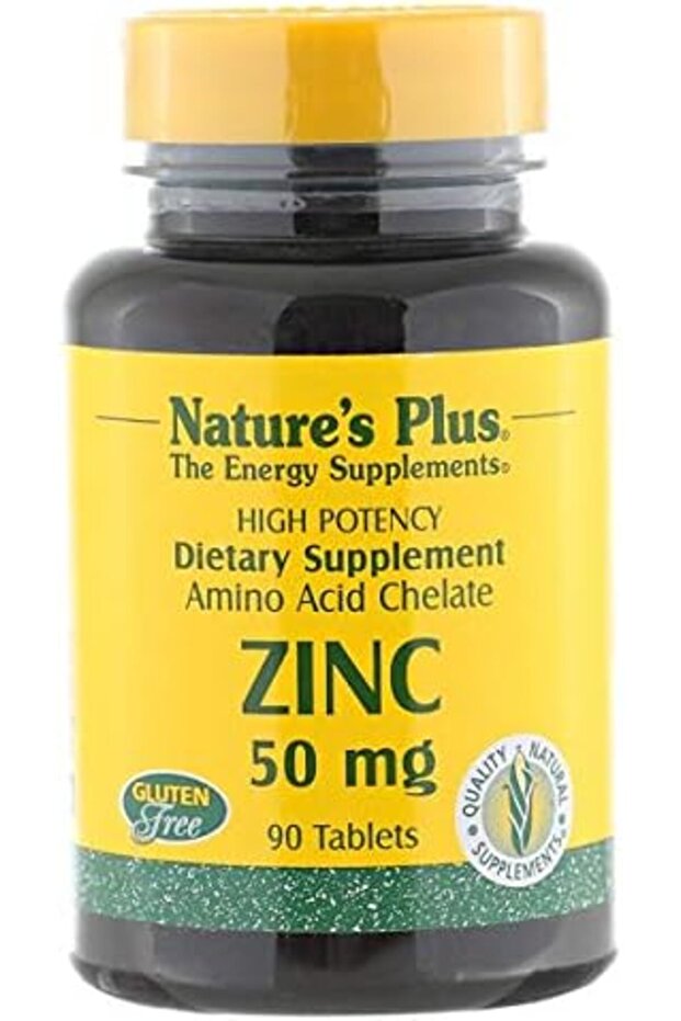 Nature's Plus Zinc Biotron Amino Acid Chelate 90 Tabs, 50 Mg