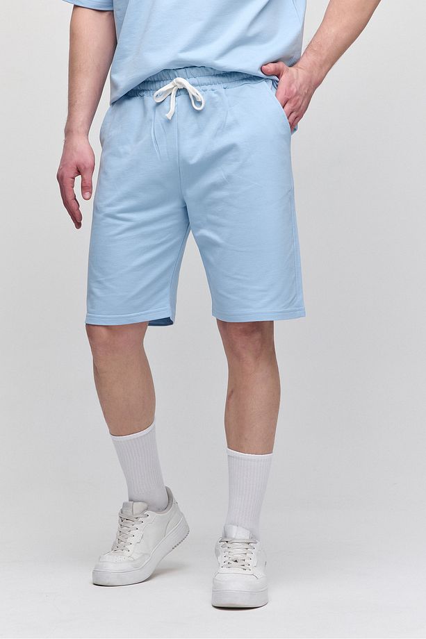 Erkek Comfort Fit Buz Mavi Şort & Bermuda - 5