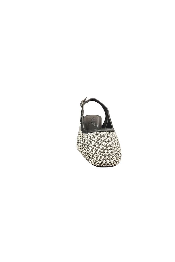 8671036Z Arkası Açık Yuvarlak Burun 4 cm Kalın Topuklu Hasır Ayakkabı - 3