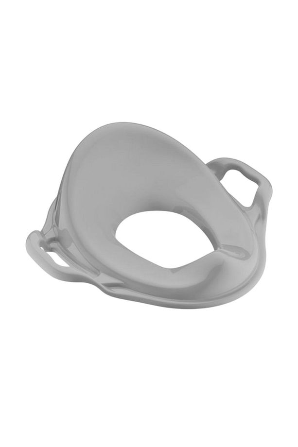 Kaydırmaz Çocuk Banyo Taburesi ve Kulplu Klozet Tuvalet Eğitimi Alıştırma Adaptörü 2'li Set Gri - 3