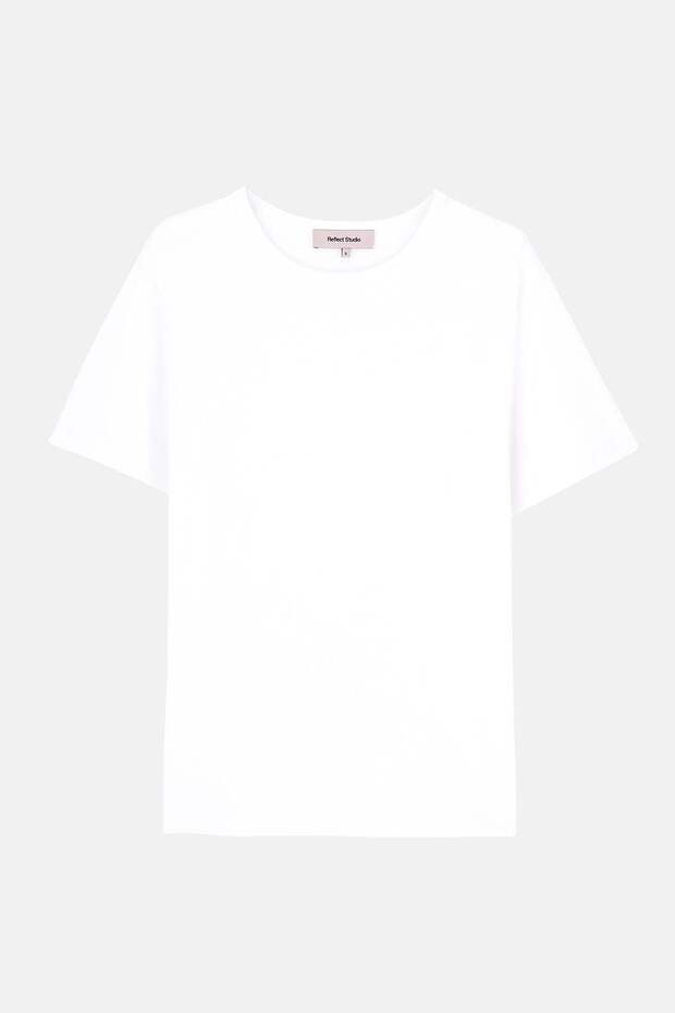 Basic Modal T-shirt - Beyaz - 1