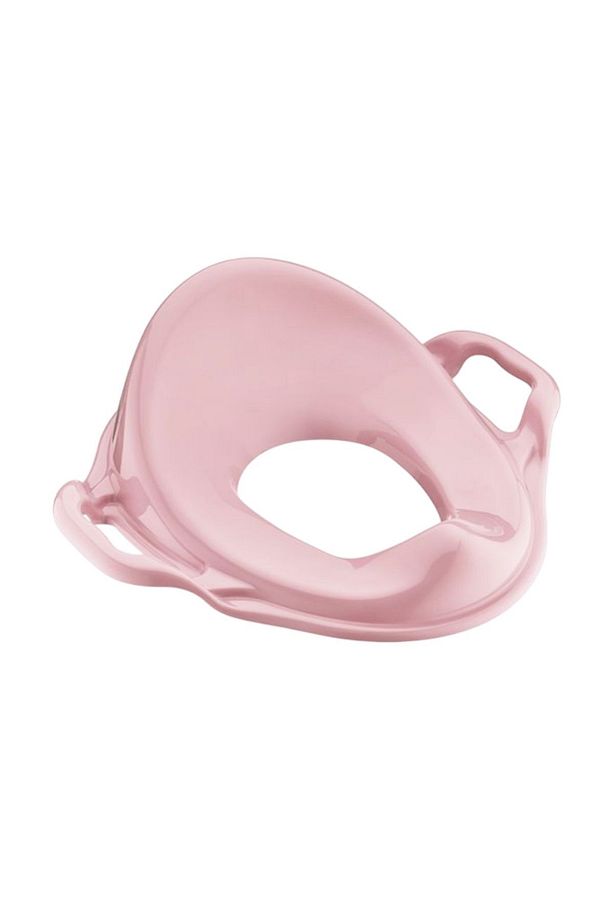Kaydırmaz Çocuk Banyo Taburesi ve Kulplu Klozet Tuvalet Eğitimi Alıştırma Adaptörü 2'li Set Pembe - 3