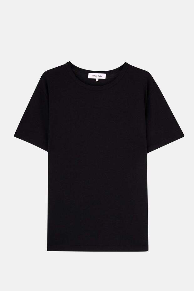 Basic Modal T-shirt - Siyah - 1