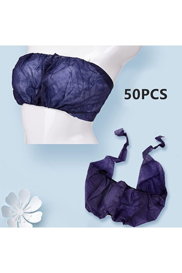 50 Pieces Disposable Nonwoven Bras Women's Disposable Spa Top