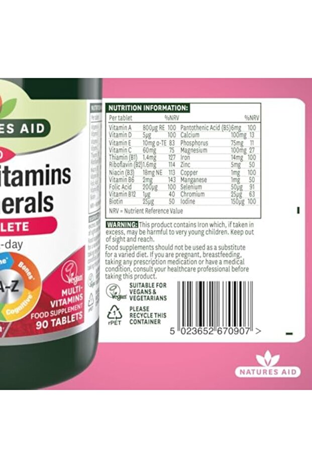 فيتامينات ومعادن متعددة كاملة، 90 قرصًا - 6
