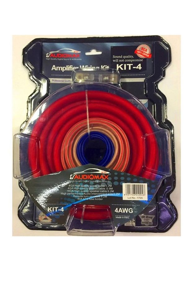 Audiomax MX-KIT4 Amfi Kablosu Seti 4GVA Kalınlık, Güçlü ve Temiz Ses Aktarımı - 5