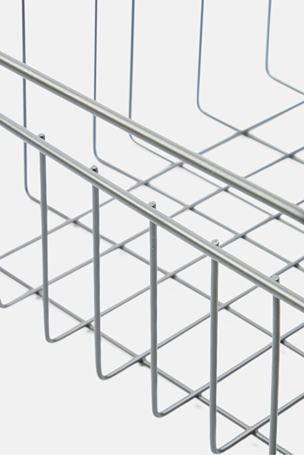 سلة تنظيم تحت الرف، رمادية - 4